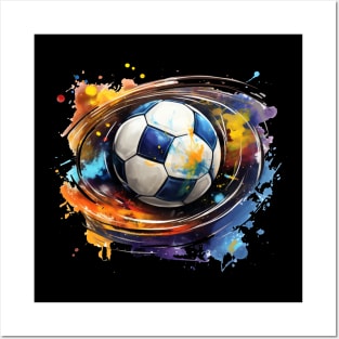 Fantastic colorful soccer ball Posters and Art